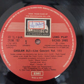 Ghulam Ali - Live Concert • Vol. III (Vinyl)